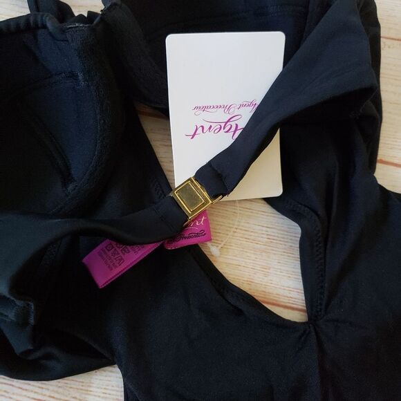 L'Agent by Agent Provocateur Adrina Halter Cutout One-Piece Swimsuit Black XS - Picture 10 of 15